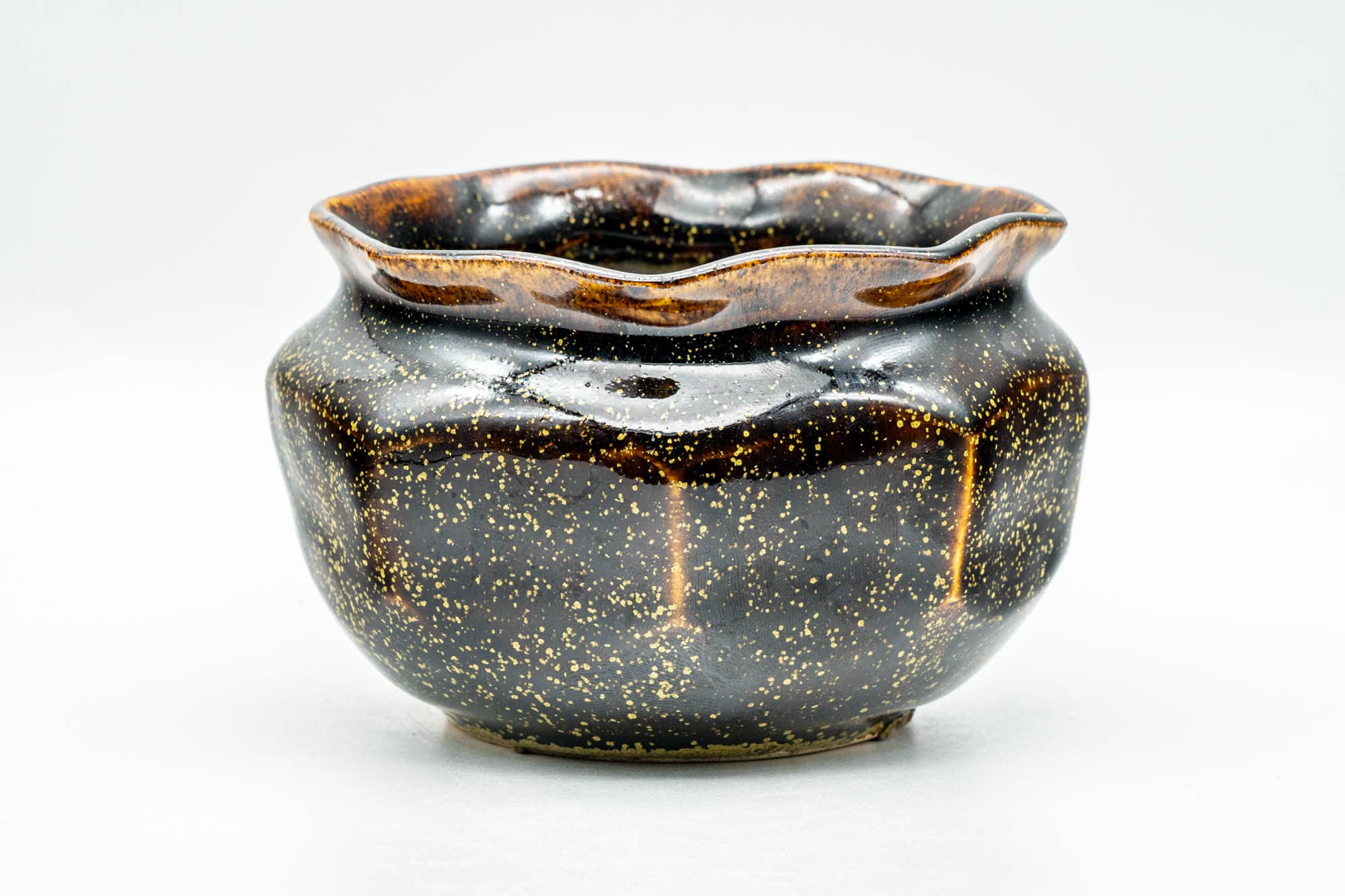 Japanese Kensui - Speckled Black Crowned Water Bowl - 400ml
