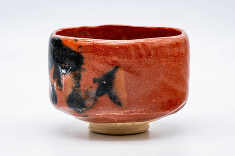 Japanese Matcha Bowl - 松楽窯 Shoraku Kiln - White Crane Aka-Raku Chawan - 350ml