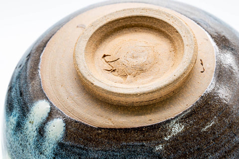 Japanese Matcha Bowl - 松井窯 Matsui Kiln - Blue Green Drip-Glazed Matsushiro-yaki Chawan - 300ml