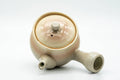 Tezumi — Japanese Kyusu - Beige Pink Glazed Hagi-yaki Do-ake Teapot - 220ml — interior view showing the filter