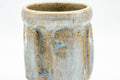 Tezumi — Japanese Teacup - Beige Milky Glazed Groovy Yunomi - 130ml — tipped to show the interior