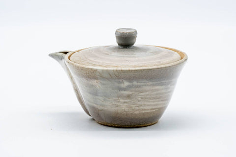 Japanese Houhin - 朝日焼 Asahi-yaki - Grey Hakeme Glazed Handleless Teapot - 100ml