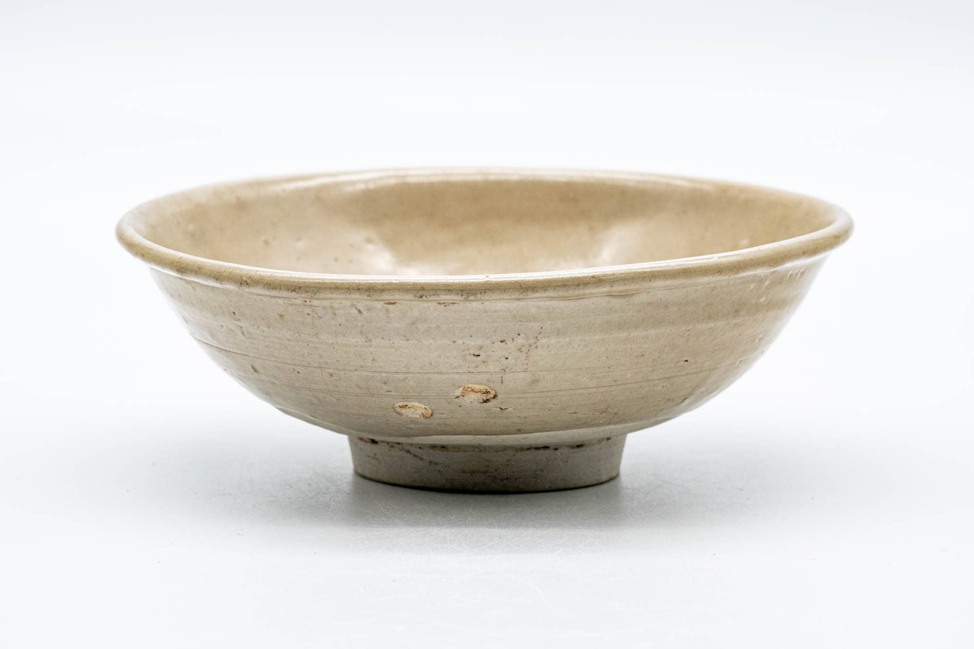 Japanese Matcha Bowl - Textured Beige Summer Chawan - 150ml