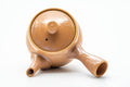 Japanese Kyusu - Pink Hagi-yaki Ceramic Filter Teapot - 300ml - overhead view showing the lid knob, side handle and spout