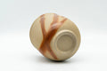Tezumi — Japanese Teacup - 緋襷 Beige Orange Hidasuki Bizen-yaki Yunomi - 180ml — top-down view of the interior