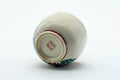 Tezumi — Japanese Teacup - Beige Red Floral Kutani-yaki Yunomi - 140ml — top-down view of the interior