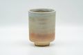 Tezumi — Japanese Teacup - Beige White Glazed Tsutsu-gata Hagi-yaki Yunomi - 140ml — front view from another angle