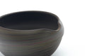 Tezumi — Japanese Katakuchi - Dark Green Nerikomi Handleless Yuzamashi - 205ml — closeup of the glaze