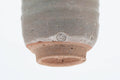 Tezumi — Japanese Teacup - Grey Drip-Glazed Hagi-yaki Yunomi - 120ml — inverted showing the foot ring