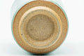 Underside of the teacup, showing the unglazed clay foot ring.