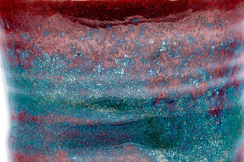 Japanese Matcha Bowl - Blue Purple Hare's Fur Glazed Kyo-yaki Winter Chawan - 250ml