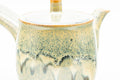 Tezumi — Japanese Kyusu - Green Yellow Drip-Glazed Debeso Teapot - 240ml — closeup of the base