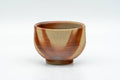 Tezumi — Japanese Teacup - Orange Hidasuki Bizen-yaki Yunomi - 75ml — front view