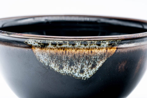Japanese Matcha Bowl - Black Hare's Fur Glazed Tenmoku-gata Kyo-yaki Chawan - 200ml