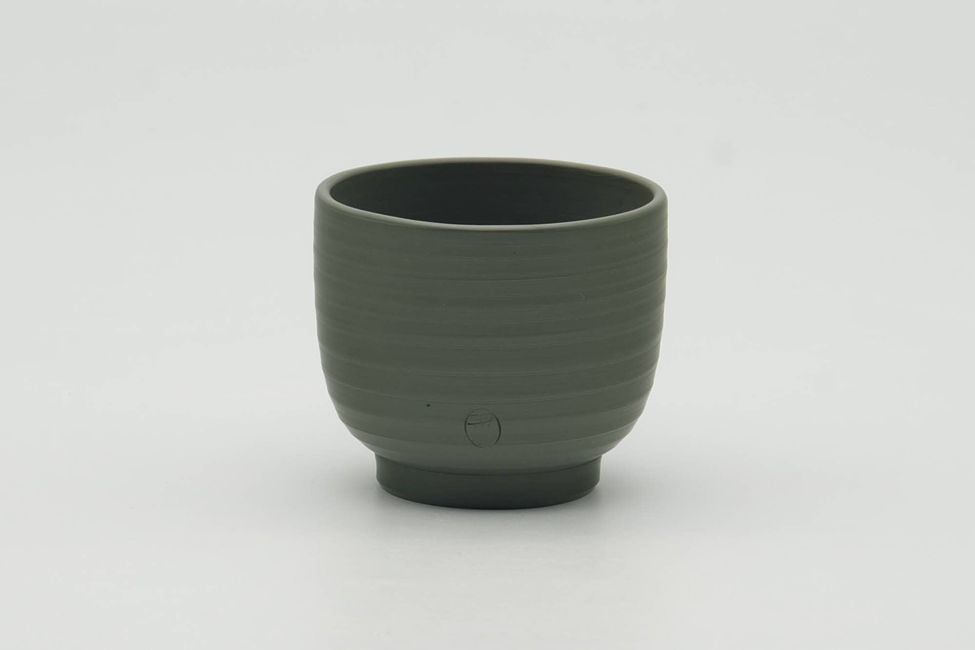 Japanese Teacup - Spiraling Green Ryokudei Tokoname-yaki Yunomi - 60ml