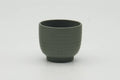 Tezumi — Japanese Teacup - Spiraling Green Ryokudei Tokoname-yaki Yunomi - 60ml — front view