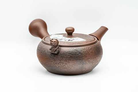 Japanese Kyusu - Brown Textured Atypical Airflow Mould-made Tokoname-yaki Teapot - 300ml - Tezumi