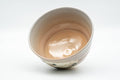 Japanese Matcha Bowl - Abstract Beige Pink Glazed Kyo-yaki Chawan - 300ml - Tezumi