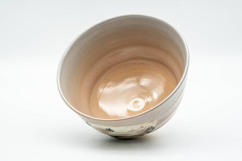 Japanese Matcha Bowl - Abstract Beige Pink Glazed Kyo-yaki Chawan - 300ml - Tezumi