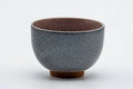 Tezumi — Japanese Teacup - Floral Grey Celadon Snowflake Glazed Yunomi - 150ml — front view from another angle