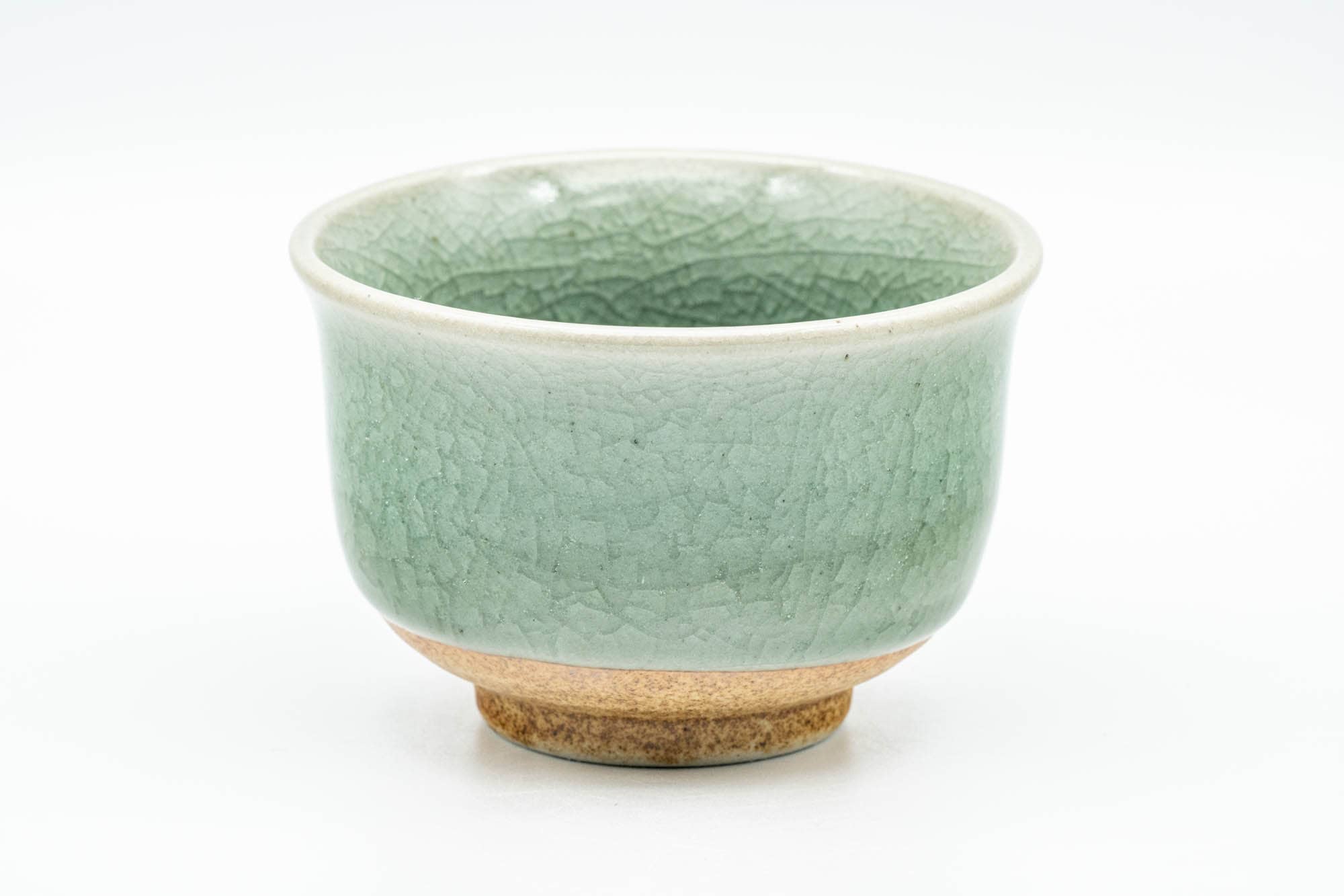 Japanese Teacup - Crazed Celadon Green Yunomi - 120ml - Tezumi