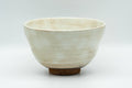 Japanese Matcha Bowl - Bunny Rabbit Plum Blossoms Milky White Glazed Chawan - 300ml - Tezumi