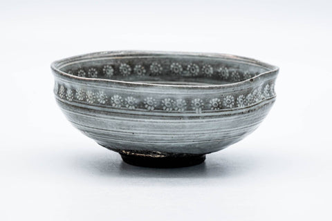 Japanese Matcha Bowl - Chrysanthemum Mishima Kiyomizu-yaki Chawan - 150ml
