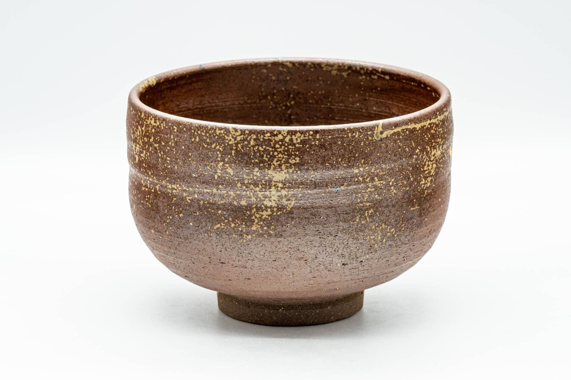 Japanese Matcha Bowl - Gold White Floral Shigaraki-yaki Chawan - 450ml