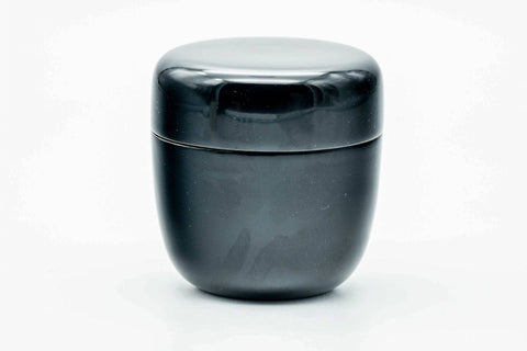 Japanese Natsume - Black Urushi Lacquer Matcha Tea Caddy - 100ml