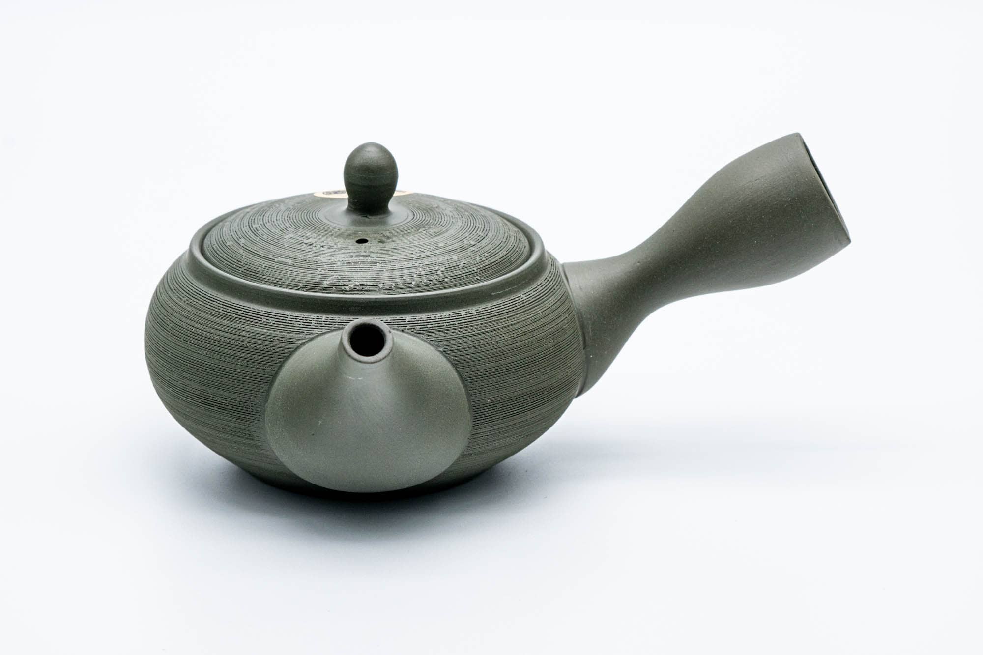Japanese Kyusu - 春秋 Shunju Kiln - Ryokudei Matsukawa Pine Bark Textured Tokoname-yaki Teapot - 320ml