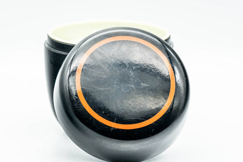 Japanese Chazutsu - Black Orange Plastic Loose Leaf Tea Canister - 250ml - Tezumi