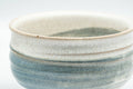Tezumi — Japanese Matcha Bowl - Crazed Teal Hakeme Glazed Chawan - 400ml — inverted showing the foot ring