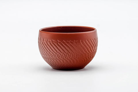 Japanese Teacup - Tochiri Engraved Tokoname-yaki Yunomi - 120ml