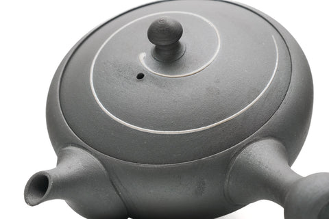 Dark Grey Spiraling Tokoname Teapot - 150ml