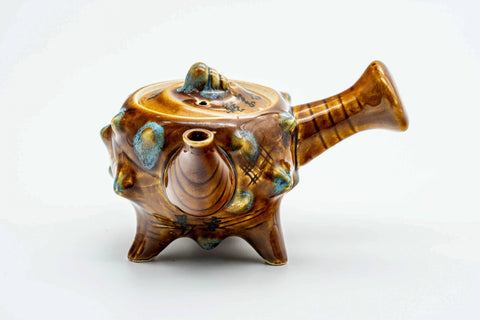 Japanese Kyusu - Crustacean-themed Ceramic Filter Teapot - 200ml