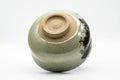 Tezumi — Japanese Matcha Bowl - Sage Celadon Glazed Abstract Chawan - 400ml — top-down view of the interior