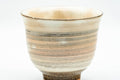 Japanese Teacups - Pair of Beige Pink Glazed Spiraling Yunomi - 150ml - Tezumi