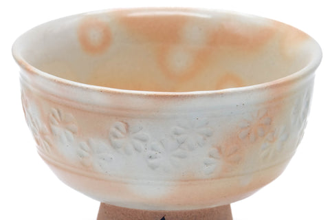 Japanese Teacup - Beige Pink Gohonte Hagi-yaki Yunomi - 140ml