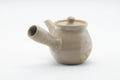 Tezumi — Japanese Kyusu - Floral Beige Glazed Ceramic Filter Teapot - 250ml — top-down view of the lid