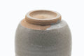 Tezumi — Japanese Teacups - Pair of Long Grass Grey Glazed Karatsu-yaki Meoto Yunomi - 250ml — closeup of the glaze