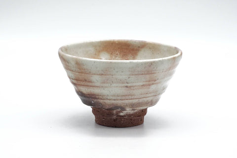 Japanese Matcha Bowl - Beige Pink Gohonte Hagi-yaki Spiraling Chawan - 150ml