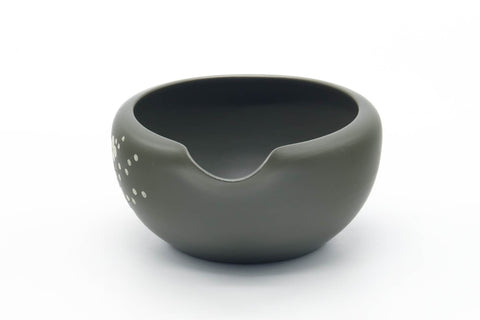 Tezumi — Japanese Katakuchi - Plum Blossoms Ryokudei Tokoname Water Cooler - 180ml — front view from another angle