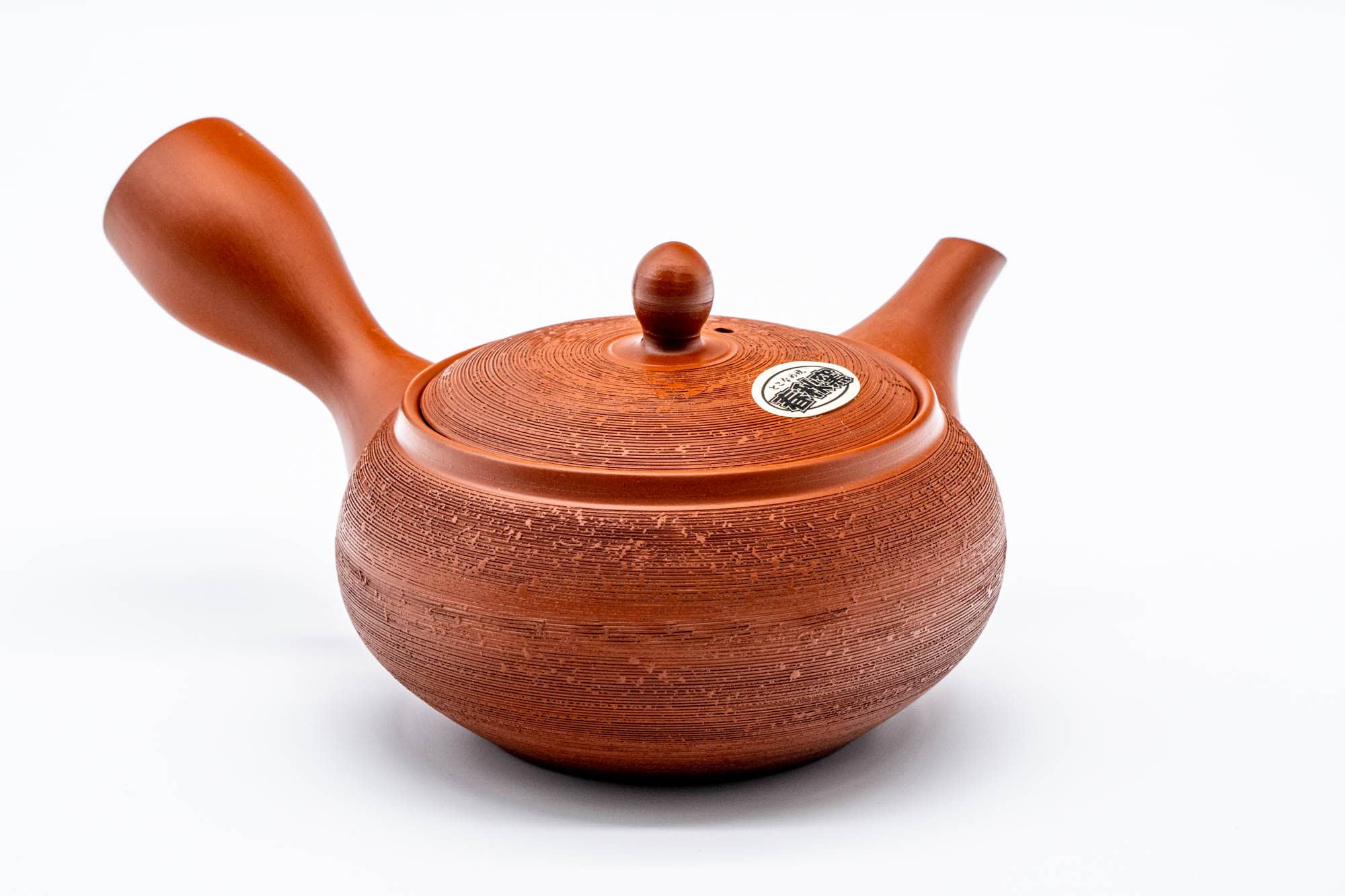 Japanese Kyusu - 春秋 Shunju Kiln - Matsukawa Pine Bark Textured Tokoname-yaki Teapot - 320ml