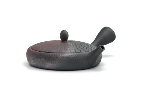 Wide Flat Kokudei Yōhen Tokoname Teapot - 100ml