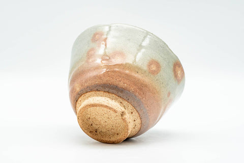 Japanese Teacup - 天鵬山 Tsubaki Kiln - Beige Pink Gohonte Hagi-yaki Yunomi - 100ml