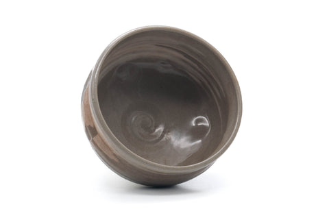 Japanese Matcha Bowl - Brown Hakeme Glazed Dojimaru-gata Chawan - 350ml