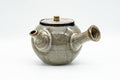 Japanese Tea Set - Tanuki Raccoon Dog Kyusu and Yunomi - front view of the teapot with spout and handle