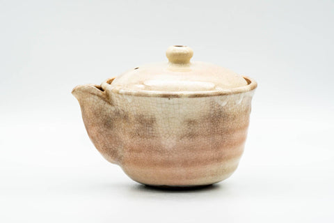 Tezumi — Japanese Houhin - 萩焼 Large Hagi-yaki Ceramic Filter Teapot - 280ml — side view showing the spout