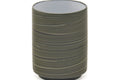 Tezumi — Japanese Teacup - Green Nerikomi White Inner Glazed Yunomi - 300ml — tipped to show the interior