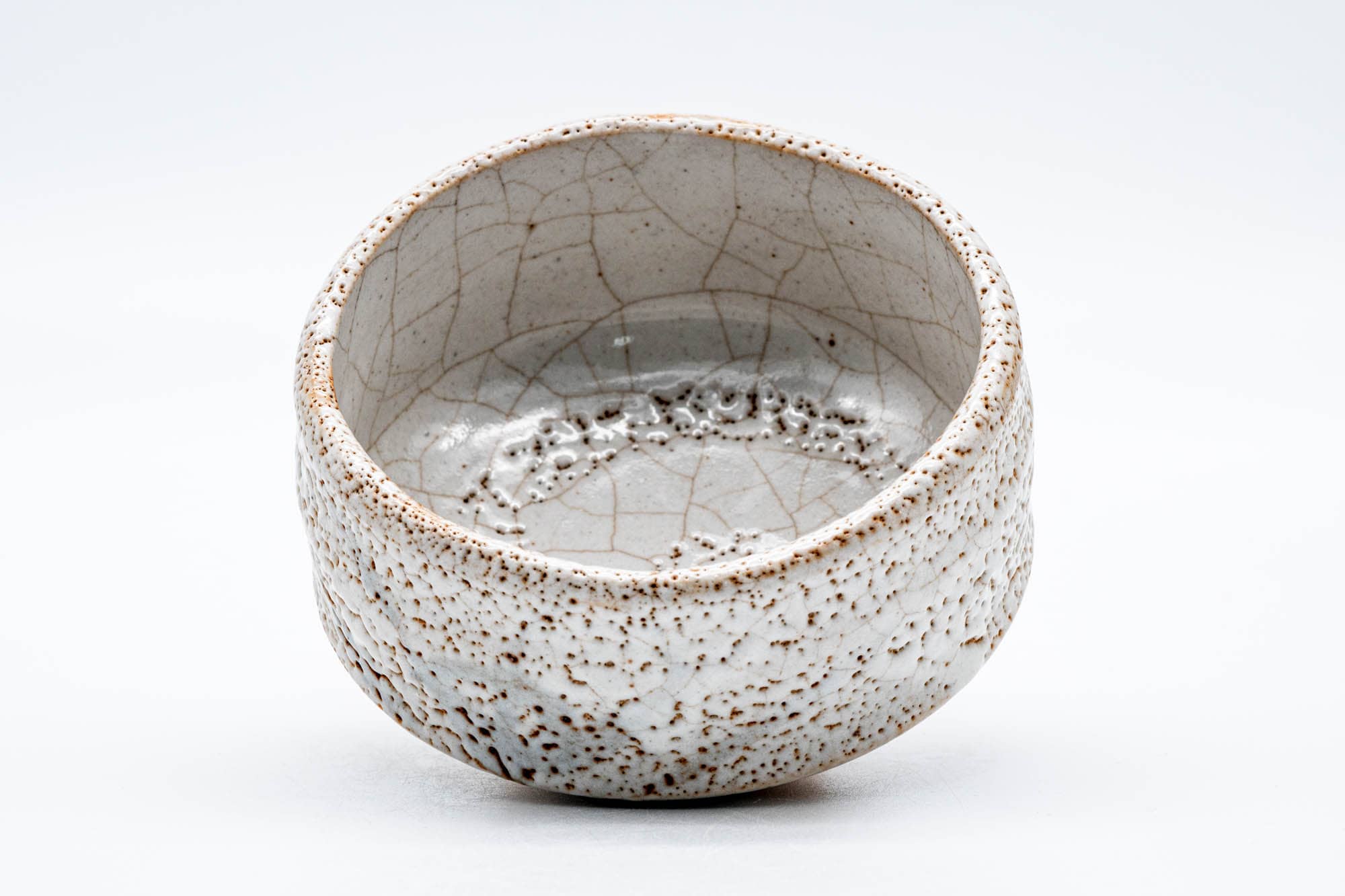 Japanese Matcha Bowl - White Shino Glazed Mino-yaki Chawan - 150ml